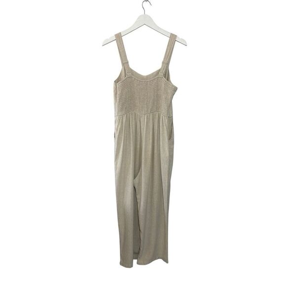 Old Navy tan linen blend jumpsuit- L - Picture 5 of 12